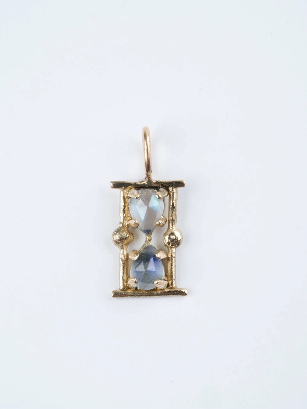 Acanthus Amulet Hourglass Charm, 14K Yellow Gold & Moonstone, $459 in EUC